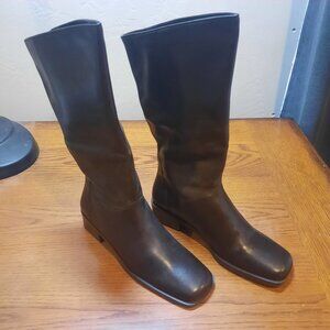 Naturalizer Cuff II Coffee Leather Boots, Size 6 1/2